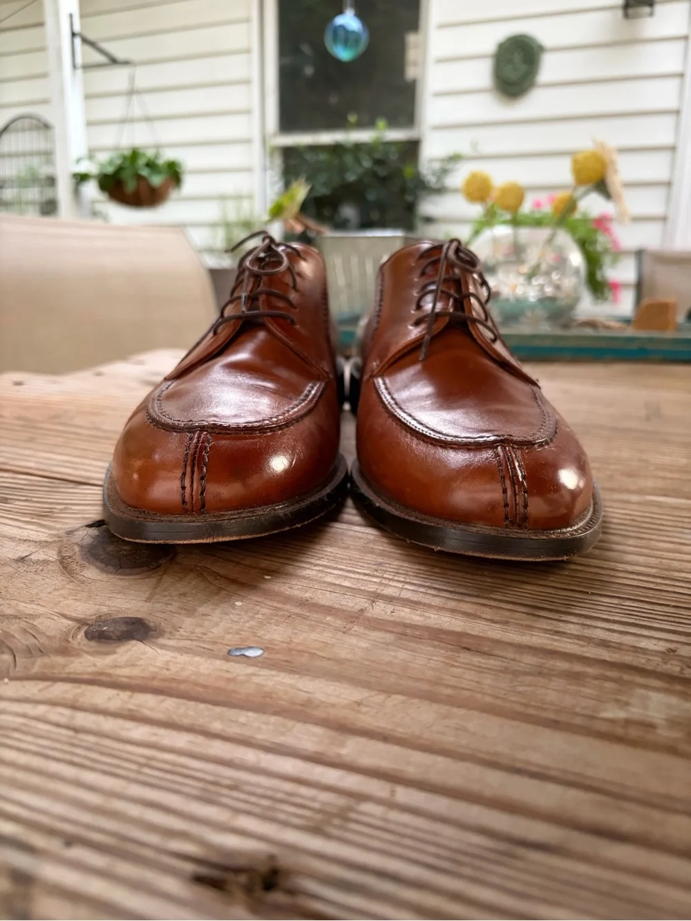 Pronto Uomo Firenze Men’s 10M Cognac Brown Leather Split Toe Derby Shoes Italy